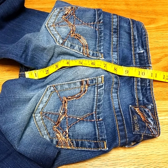 BIG STAR 26x29 2008 CASEY LOW-RISE FIT FADED DISTRESSED DARK WASH BOOTCUT JEANS - Picture 3 of 8